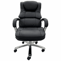 500 Lbs. Capacity Black Leather Big & Tall Office Chair