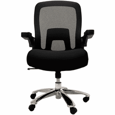 500 Lbs. Capacity Mesh Black Big & Tall Office Chair w/Flip Up Arms
