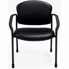 Antimicrobial Vinyl Reception Chair with Casters & Glides
