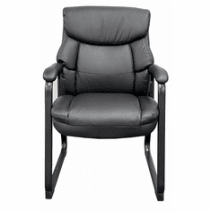 Big & Tall 400 lb. Capacity Bariatric Black Leather Guest Chair