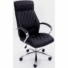 Diamond Stitched High Back Swivel Office Chair in Gray or Black