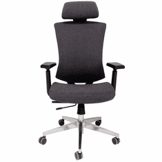Ergonomic Stretch Linen Chair w/ Headrest & Seat Slide