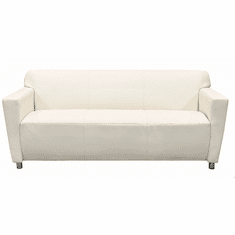 Ivory Leather 3-Seater