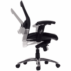 Black Ergonomic Mesh Chair with Knee-Tilt Mechanism