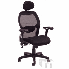 Black Mesh Back Ergonomic Office Chair with Headrest