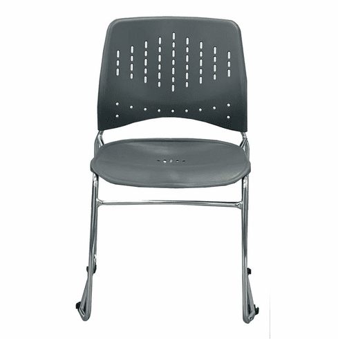 300 Lbs. Capacity Premium Ganging Office Stack Chair in Gray