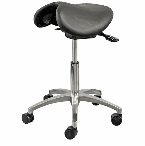 300 Lbs. Capacity Saddle Seat Medical Stool - 22 to 29.5 Inch Seat Height 