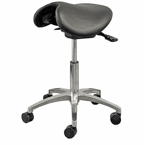 300 Lbs. Capacity Saddle Seat Medical Stool - 22 to 29.5 Inch Seat Height