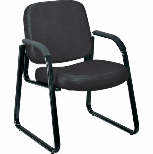 Guest / Reception Area Chair in Black Vinyl