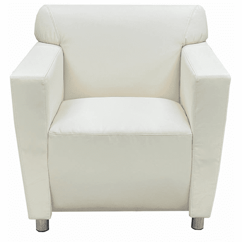 Cream Leather Lobby Seating Series - Cream Leather Club Chair