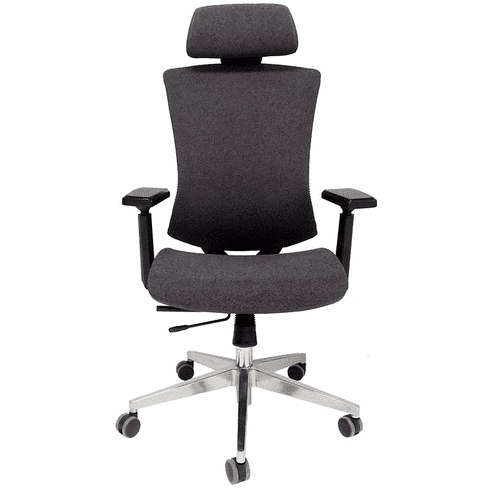 Stretch Linen Ergonomic Chair w/Headrest & Seat Slide