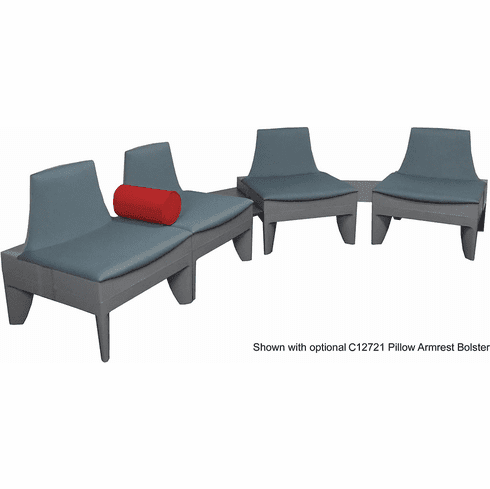 Gray J-Shape Corner Reception Seating Package