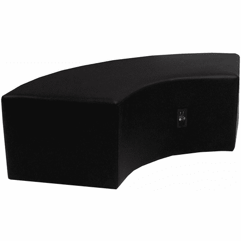Modular  Black Leather Powered & USB Charging Ottoman/Connector Table