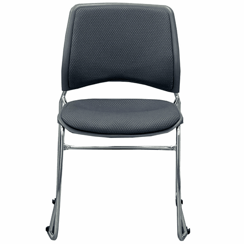 300 lb. Capacity Gray Premium Padded Ganging Stacking Chair