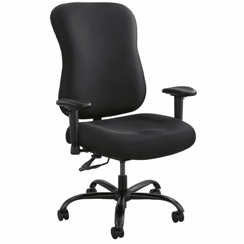 400 Lbs. Capacity Big & Tall Black Fabric Task Chair w/Arms