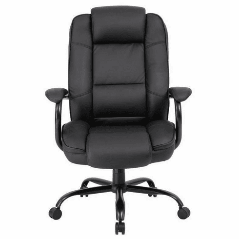 400 Lbs. Capacity Black Bonded Leather Big & Tall Conference Chair 