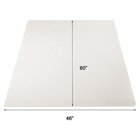 48 x 60 Chair Mat for High Pile Carpet - 0.25 Thick
