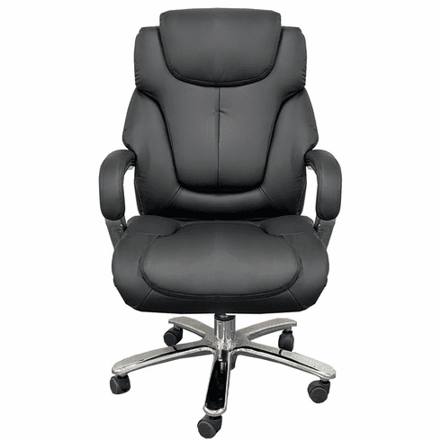 500 lbs. Capacity Black Leather Heavy Duty Office Chair