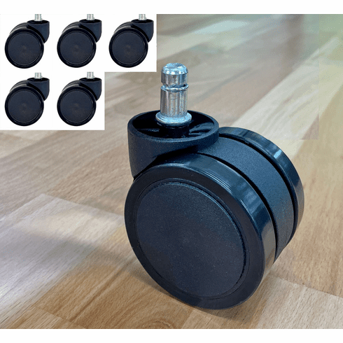 500-Lbs. Capacity Soft Casters for Big & Tall Chairs - Set of 5