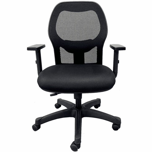 Black Elastic Mesh Ergo Chair with Seat Slide