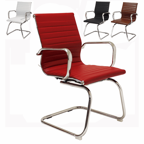 Contemporary Classic Leather Office Guest Chair