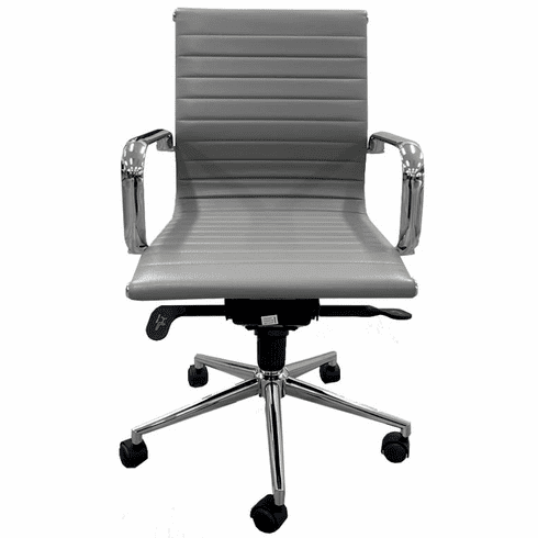 Contemporary Classic Mid Back Leather Office Chair