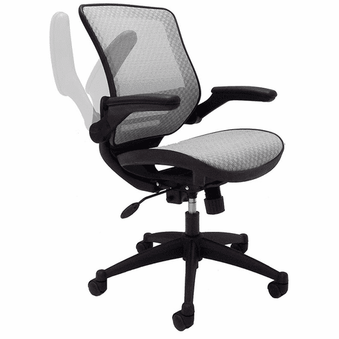 Elastic All-Mesh Ergonomic Office Chair w/ Flip up Armrests