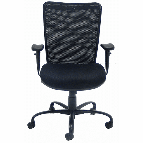 ErgoBuilt 24/7 400 Lbs. Capacity Black Mesh Office Chair