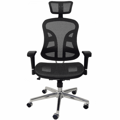 Executive Elastic All-Mesh Ergonomic Chair w/Headrest