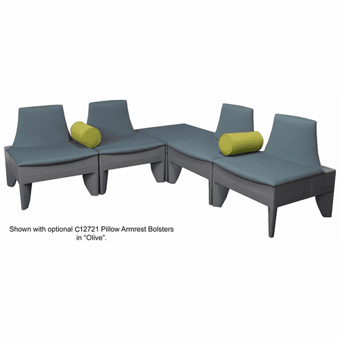 Gray L-Shape Corner Reception Seating Package