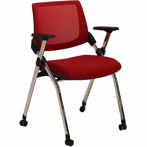 Mesh Back Nesting Chair w/ Flip Seat