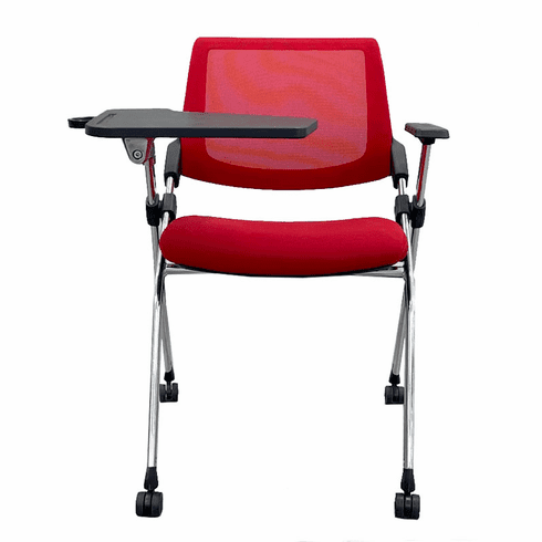 Mesh Back Nesting Chair w/ Flip Seat & Tablet Arm