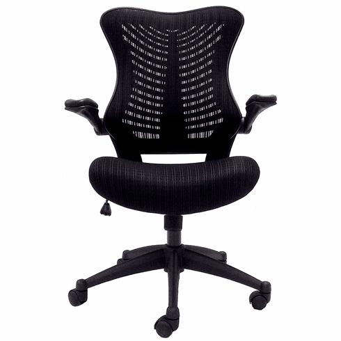 Sleek Ergonomic All-Mesh Chair w/Flip Up Arms