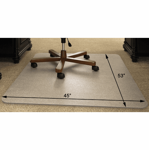 45 x 53 Chair Mat for High Pile Carpet - 0.25 Thick