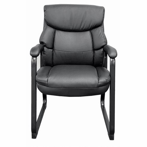 Big & Tall 400 lb. Capacity Bariatric Black Leather Guest Chair