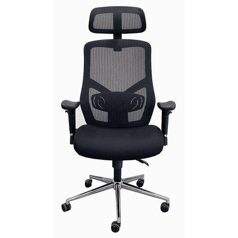 Elastic Mesh Desk Chair with Molded Foam Seat and Headrest