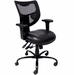 24/7 400 Lbs. Capacity Multi-Shift Black Chair w/Antimicrobial Vinyl Seat