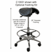 300 Lbs. Capacity Leather Saddle Seat Stool - 22 to 29.5 Inch Seat Height 