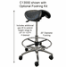 300 Lbs. Capacity Saddle Seat Medical Stool - 22 to 29.5 Inch Seat Height