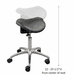 300 Lbs. Capacity Saddle Seat Medical Stool - 22 to 29.5 Inch Seat Height 