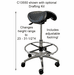 300 Lbs. Capacity Saddle Seat Medical Stool - 22 to 29.5 Inch Seat Height 