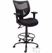 400 Lbs. Capacity Mesh Back Black Drafting Stool for Standing Desks & Conference Tables - 26"-29"/ 29"-32"H Seat Ht