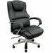 500-Pound Capacity Black Leather Heavy-Duty Executive Chair