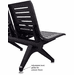 Aero Steel Public Beam Seating Series - 4-Seat Beam Seater in Black Shadow