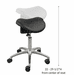 300 Lbs. Capacity Leather Saddle Seat Stool - 22 to 29.5 Inch Seat Height 
