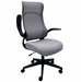 High Back Mesh Desk Chair with Flip Up Arms and Cloth Seat