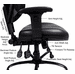 24/7 400 Lbs. Capacity Multi-Shift Black Chair w/Antimicrobial Vinyl Seat & Mesh Back/Headrest