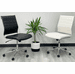 Contemporary Classic Padded Armless Leather Mid Back Chair