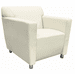 Cream Leather Lobby Seating Series - Cream Leather Club Chair