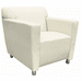 Ivory Leather Lobby Seating Series - Ivory Leather Club Chair